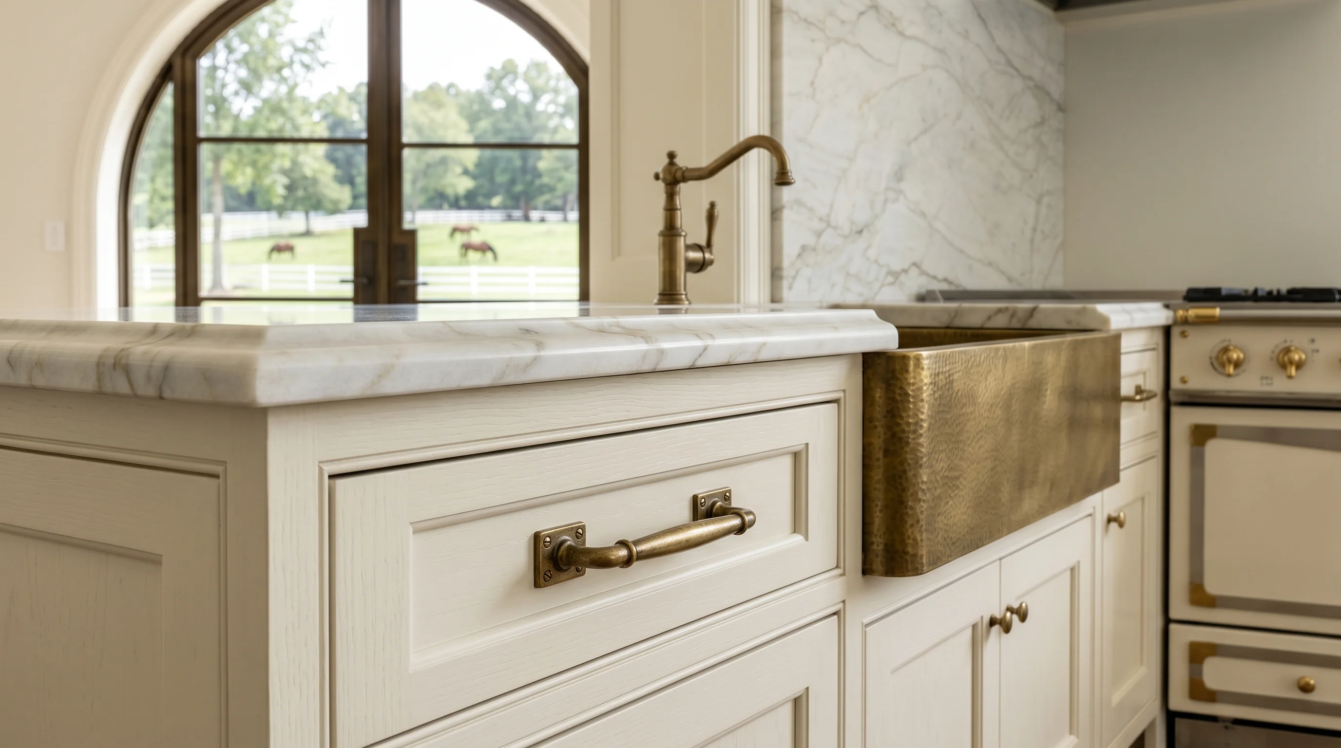 Transitional Slim Shaker kitchen cabinets in a Wellington, Palm Beach County kitchen