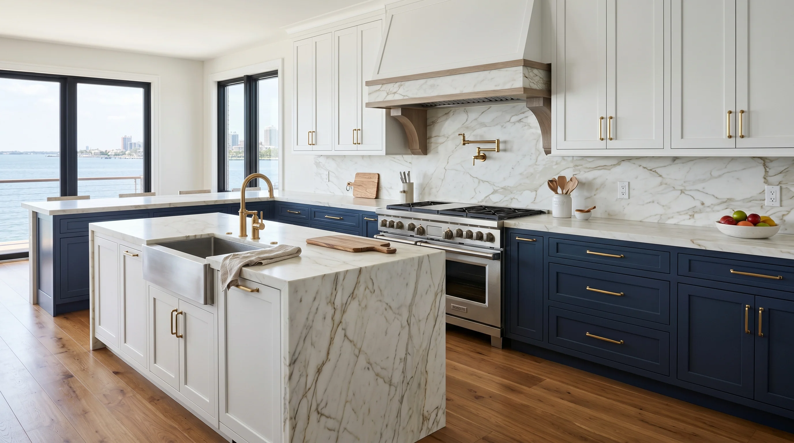 Two-tone West Palm Beach kitchen showing scope of remodel investment