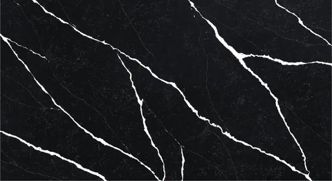 Calacatta Black quartz slab