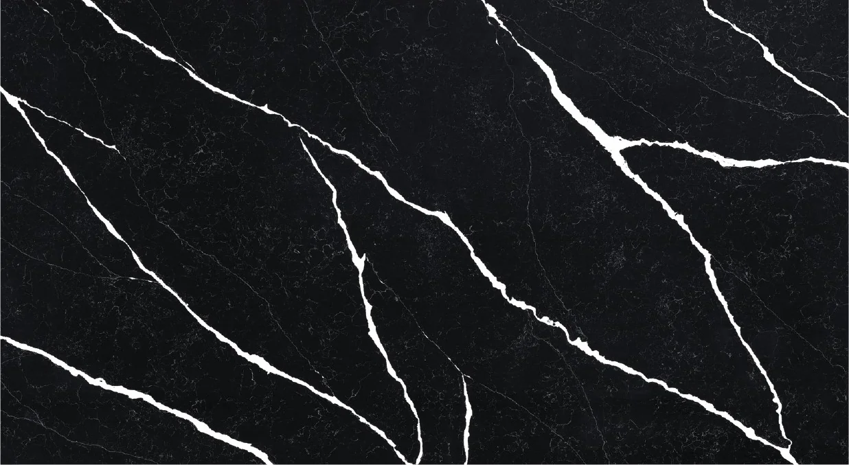 Calacatta Black quartz slab