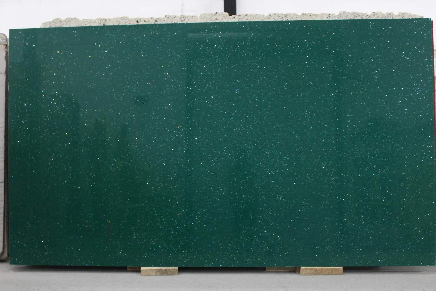 Green Star quartz slab