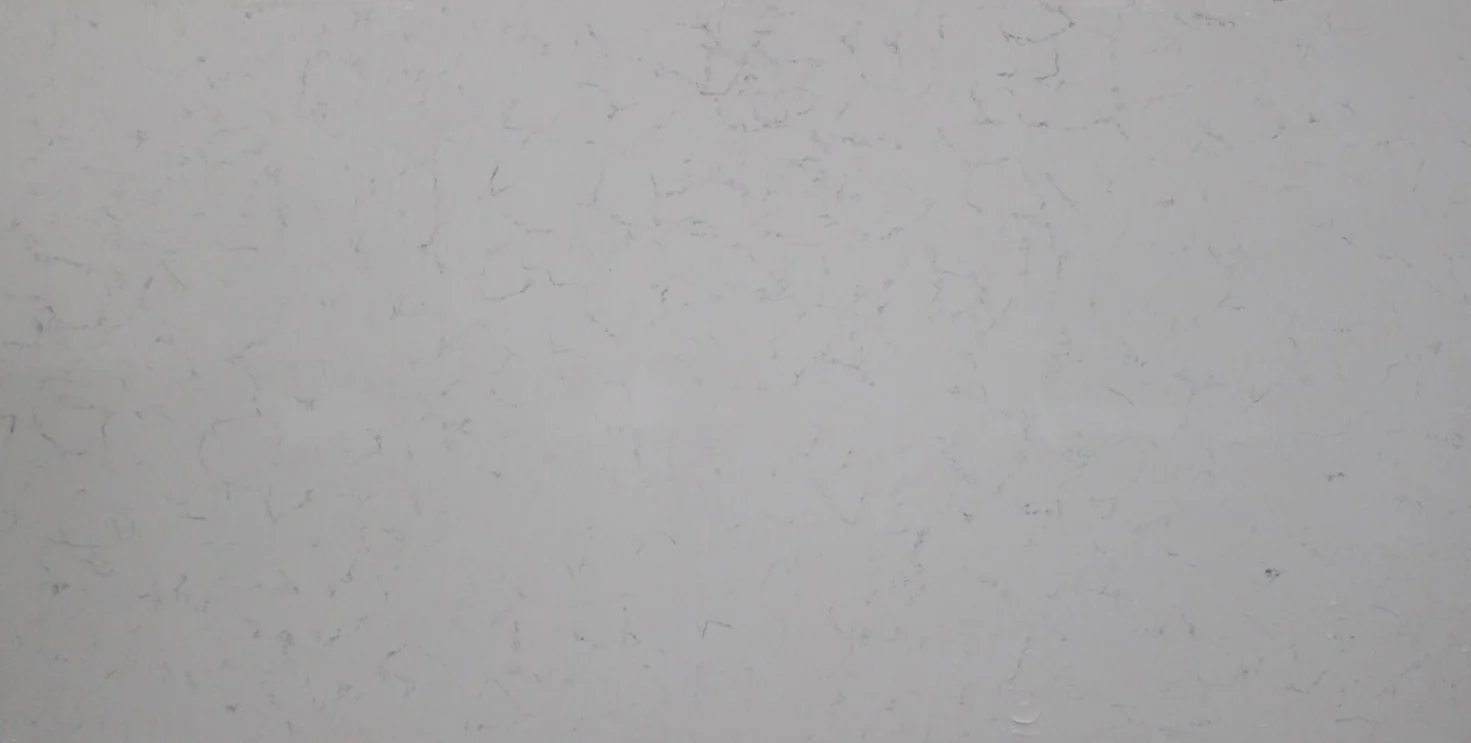 White Carrara quartz slab